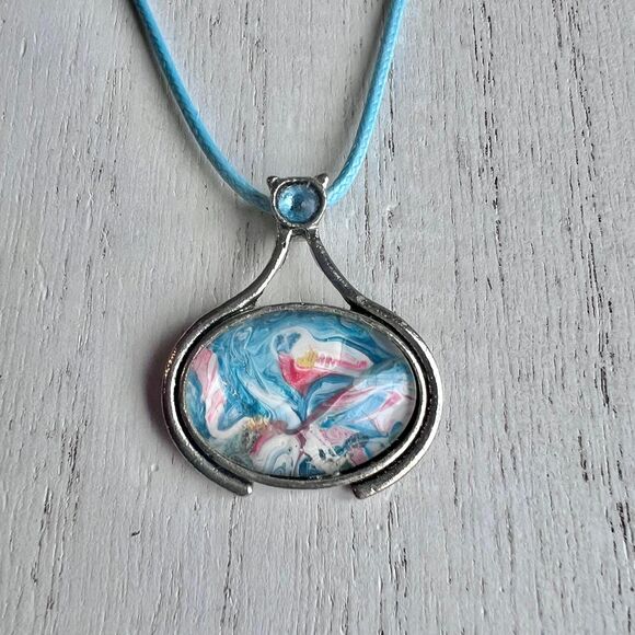 Handmade Vintage Pendant Necklace, Wearable Art Jewelry, Wearable Art - Picture 9 of 13